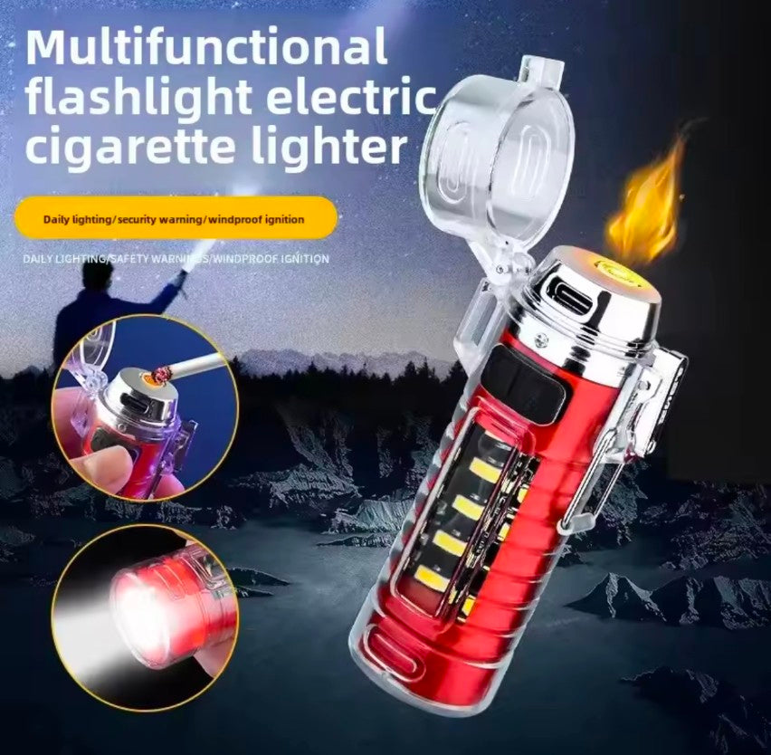 2 in 1 Rechargeable Tungsten Lighter & Torch Transparent