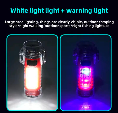 2 in 1 Rechargeable Tungsten Lighter & Torch Transparent