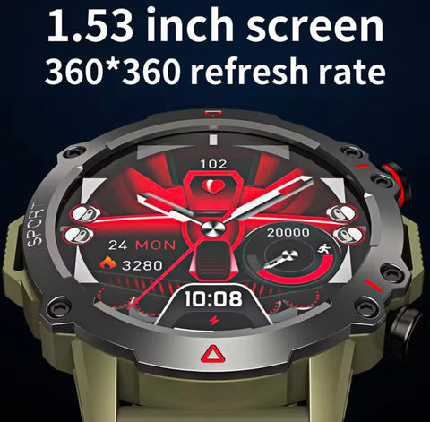HK87 AMOLED Smart Watch Bluetooth Call 1.43inch Screen NFC AI Voice Heart Rate 410mAh Battery