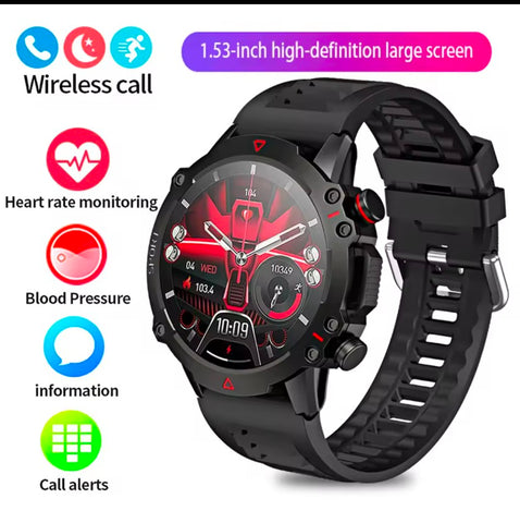 HK87 AMOLED Smart Watch Bluetooth Call 1.43inch Screen NFC AI Voice Heart Rate 410mAh Battery