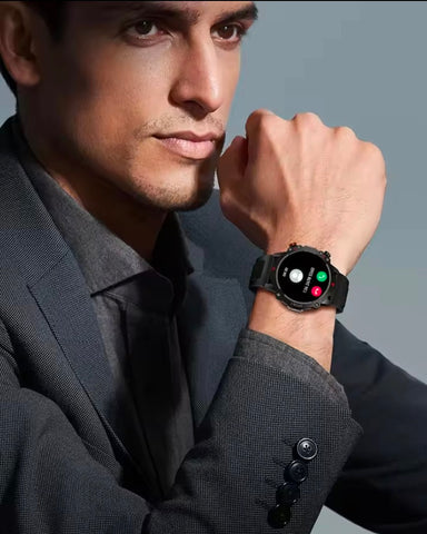 HK87 AMOLED Smart Watch Bluetooth Call 1.43inch Screen NFC AI Voice Heart Rate 410mAh Battery