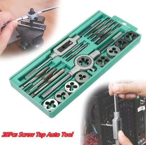 20Pcs Metric Hand Tap and Die Set Multifunction