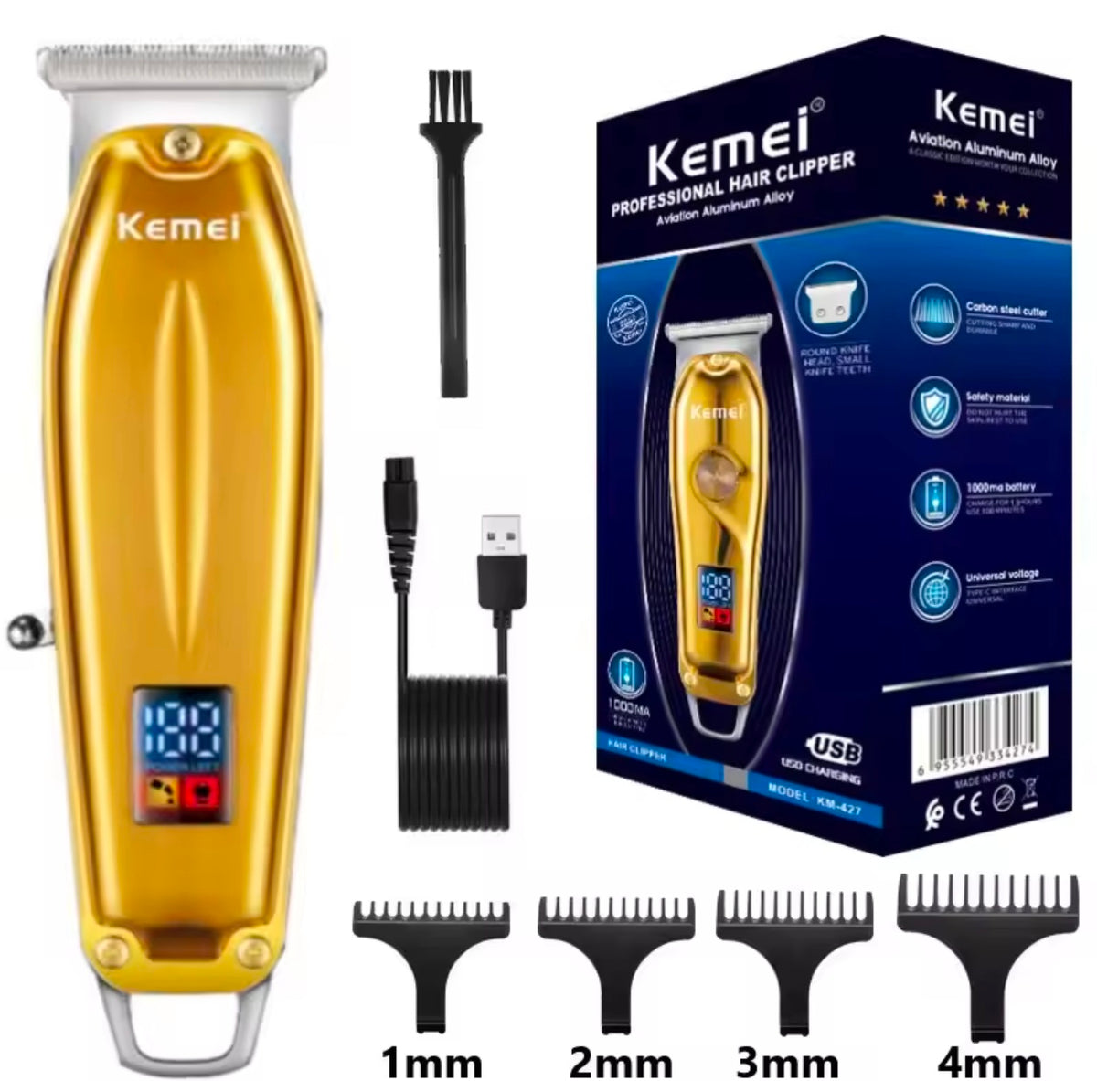 Kemei KM-426 Professional USB Charging Led Digital Display