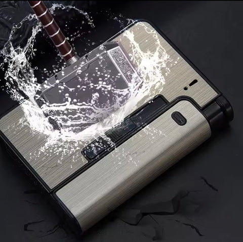 Portable Automatic Cigarette Case Metal Cigarette Holder Box