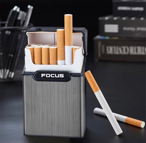 Portable Automatic Cigarette Case Metal Cigarette Holder Box