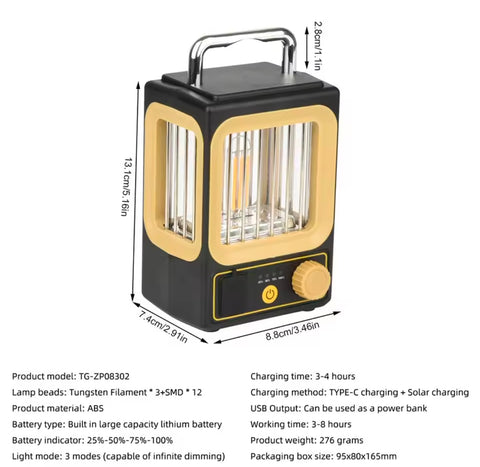 Rechargeable Portable Camping Lantern - waterproof