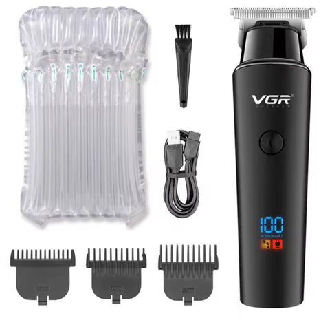 VGR V-290 Digital Display Professional Cordless Hair Clippers Cutter Rechargeable Wireless Hair Grooming Set Beard Trimming Beard Styling Rechargeable Li-ion Battery 600mAh 120 mins Runtime - Golden