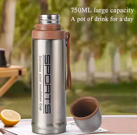 Imported Sports Vacuum Flask 750ML Stainless Bottle Hot and Cold Thermos