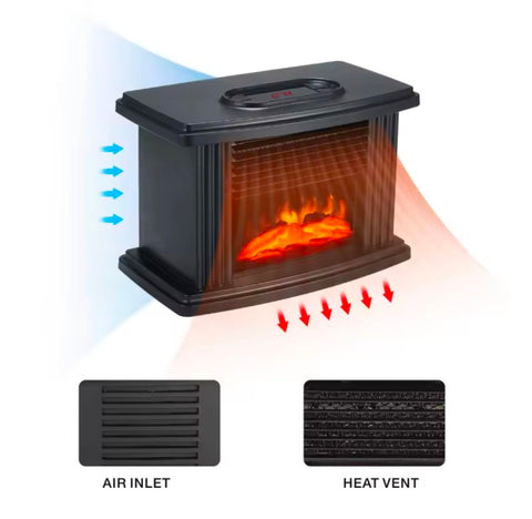 Portable Fireplace Desktop Heater With Remote Control EU/US/UK Plug Fan Heater Office