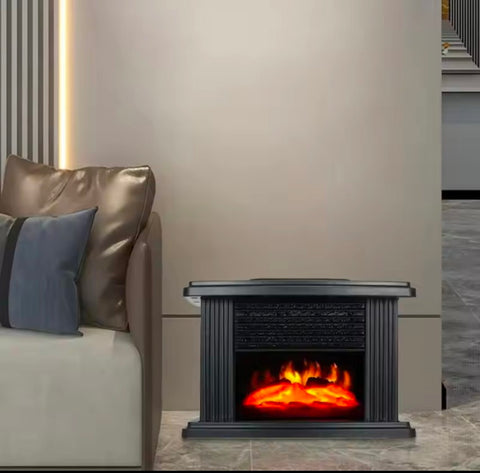Portable Fireplace Desktop Heater With Remote Control EU/US/UK Plug Fan Heater Office