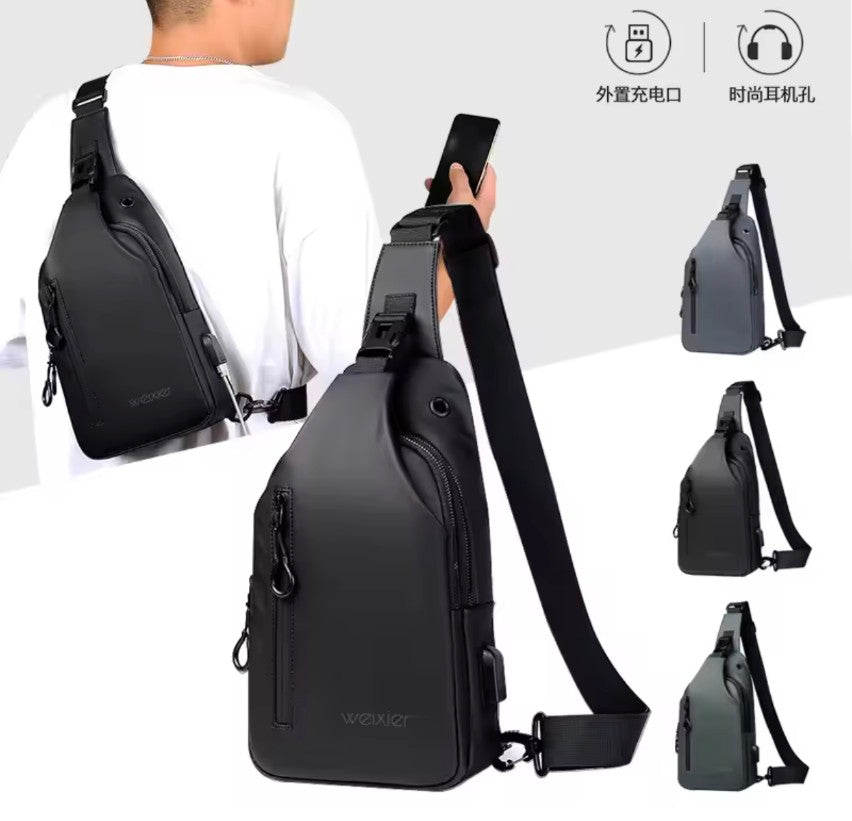 Multi-functional Men Crossbody Waterprof Shoulder Travel Bag