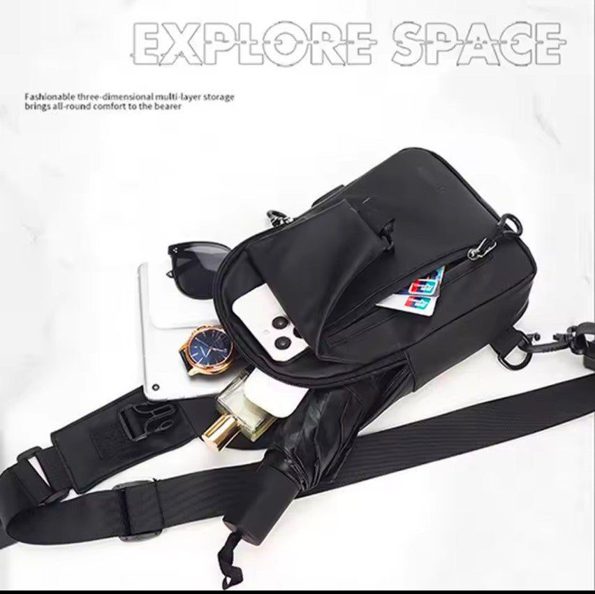 Multi-functional Men Crossbody Waterprof Shoulder Travel Bag