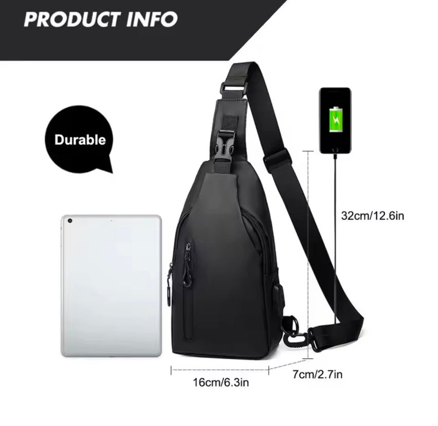 Multi-functional Men Crossbody Waterprof Shoulder Travel Bag