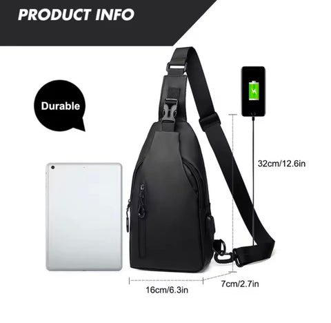Multi-functional Men Crossbody Waterproof Shoulder Travel Bag