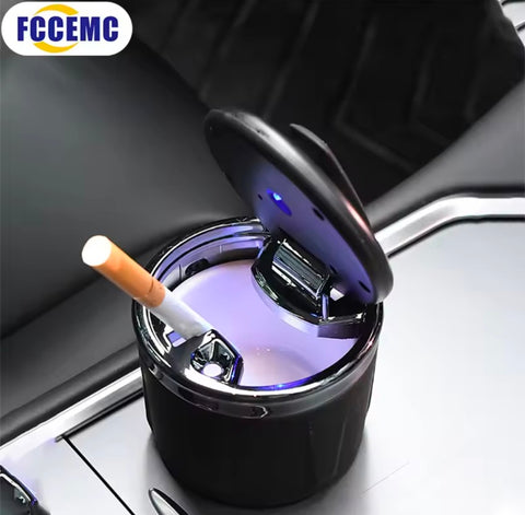 Metal Car Ashtray with LED Light Cig