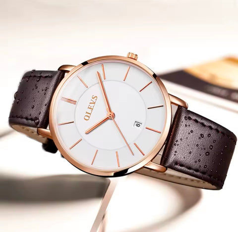 Power Brand Ultra thin Fashion Quartz Watch 30M Waterproof