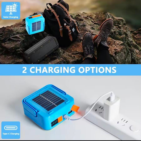 Portable COB Solar 50W  Multifunction Solar & Chargeable Led work Light