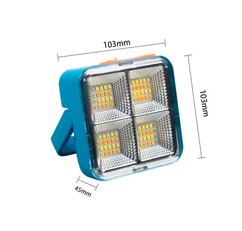 Portable COB Solar 50W  Multifunction Solar & Chargeable Led work Light