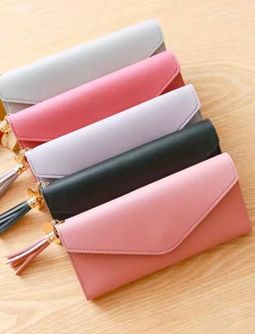 Fancy design ladies wallet for cash coin cans cell phone