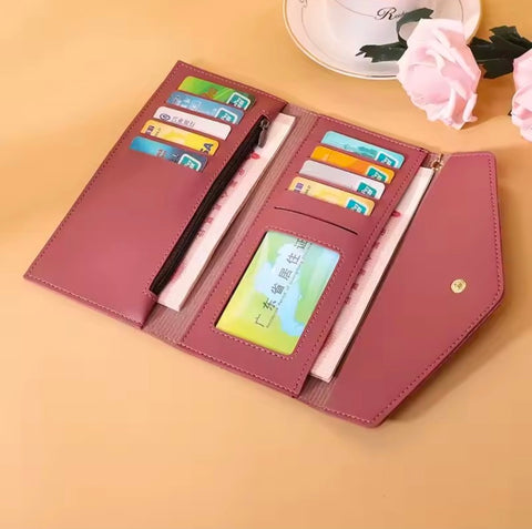 Fancy design ladies wallet for cash coin cans cell phone