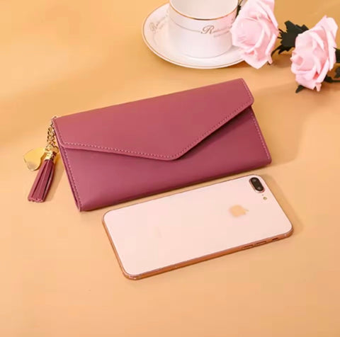 Fancy design ladies wallet for cash coin cans cell phone