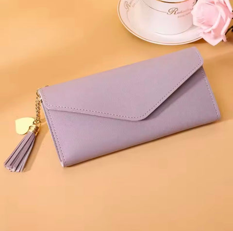 Fancy design ladies wallet for cash coin cans cell phone