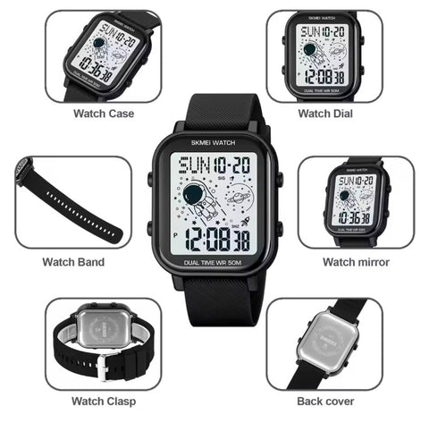 SKMEI 1863 Waterproof Creative Astronaut Dial Calendar Back Light Reloj Relogio Masculino