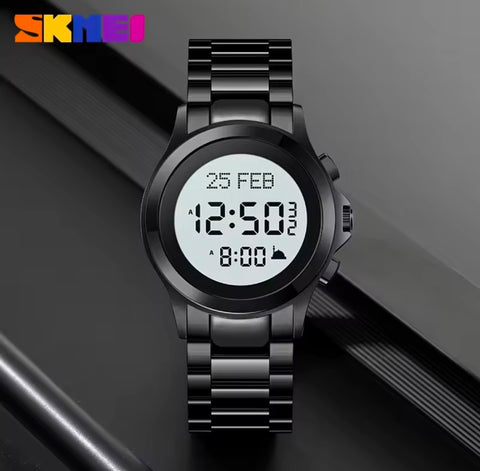 SKMEI 2270 Muslim Azan Digital Watch Led Light Display Sport Watch Hijri Pilgrimage Time Reminder