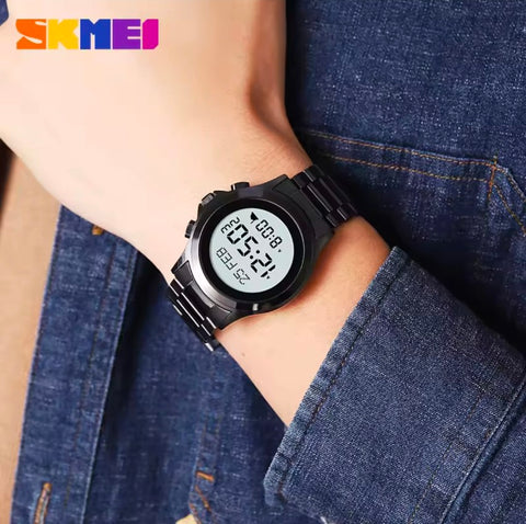 SKMEI 2270 Muslim Azan Digital Watch Led Light Display Sport Watch Hijri Pilgrimage Time Reminder