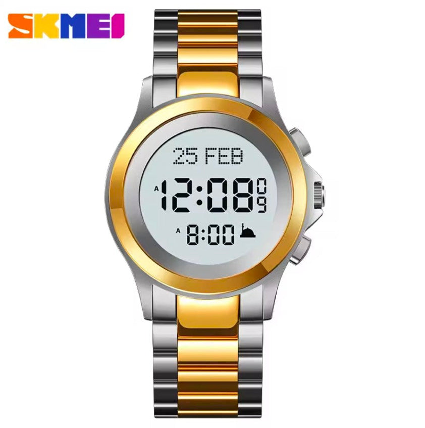 SKMEI 2270 Muslim Azan Digital Watch Led Light Display Sport Watch Hijri Pilgrimage Time Reminder