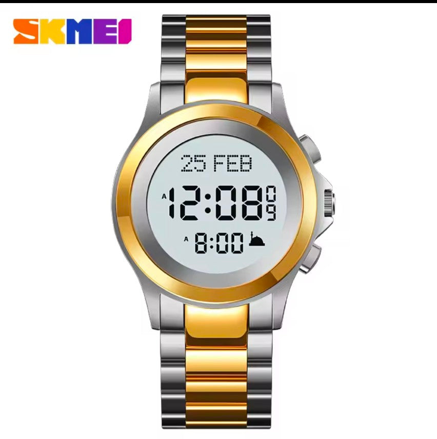 SKMEI 2270 Muslim Azan Digital Watch Led Light Display Sport Watch Hijri Pilgrimage Time Reminder