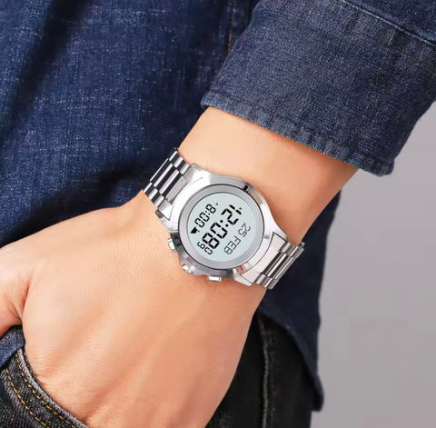 SKMEI 2270 Muslim Azan Digital Watch Led Light Display Sport Watch Hijri Pilgrimage Time Reminder