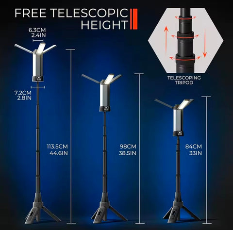 Super Bright Hanging Camping Lantern & Torch with stand i 10 Modes