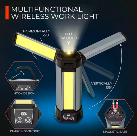 Super Bright Hanging Camping Lantern & Torch with stand i 10 Modes