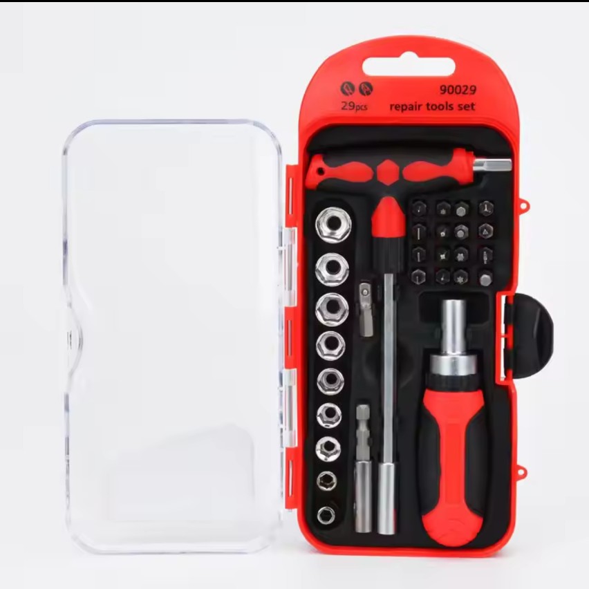 29PCS Ratchet Handle Spanner Screwdriver Set Kit