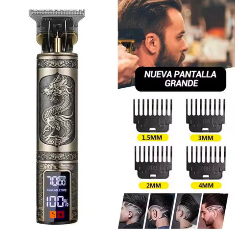 Vintage T9 High quality LED display razor USB Electric Men's Beard knife Revolving body wash Trimmer