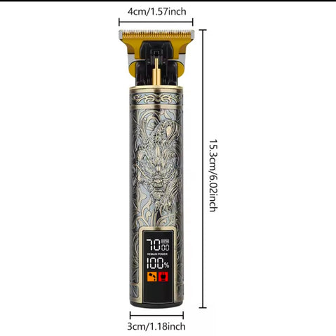 Vintage T9 High quality LED display razor USB Electric Men's Beard knife Revolving body wash Trimmer