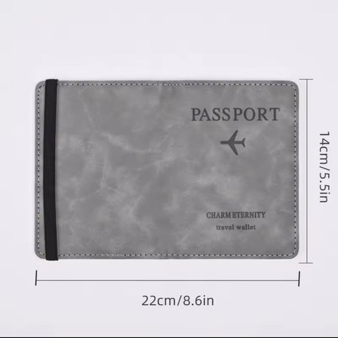 Passport wallet RFID Blocking Leather Card Case Passport Holder