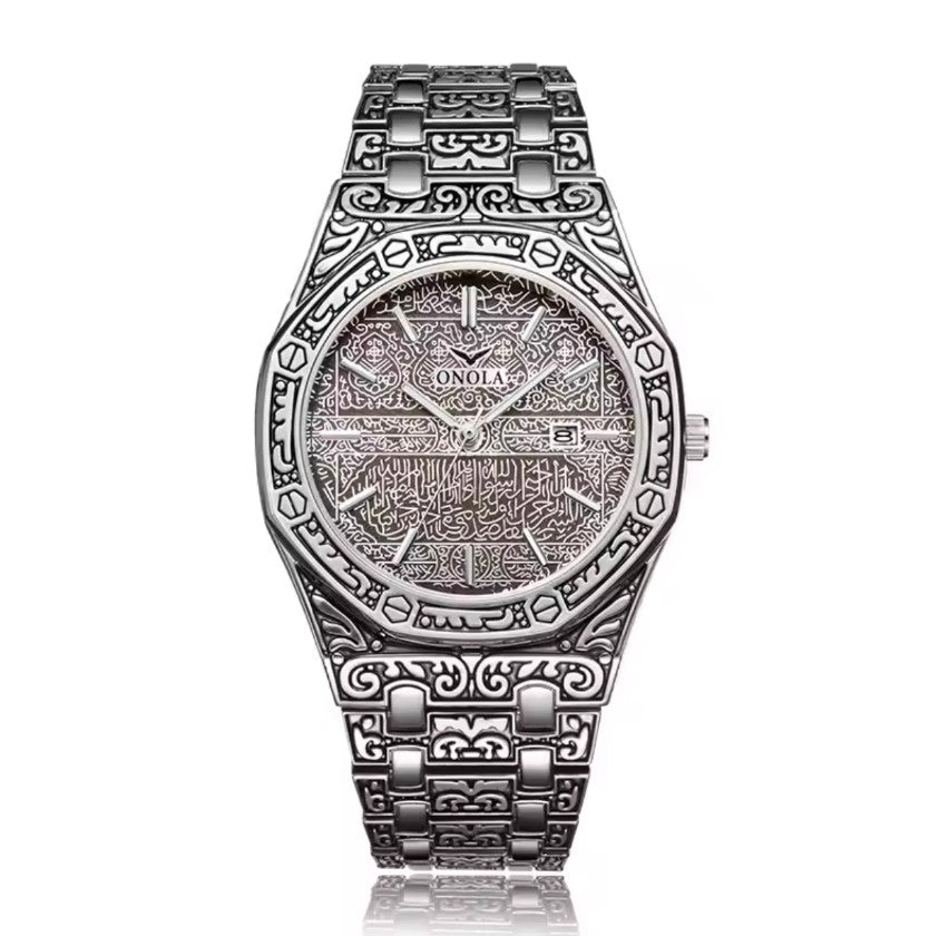 Gold Muslim Men Quartz Waterproof Watches