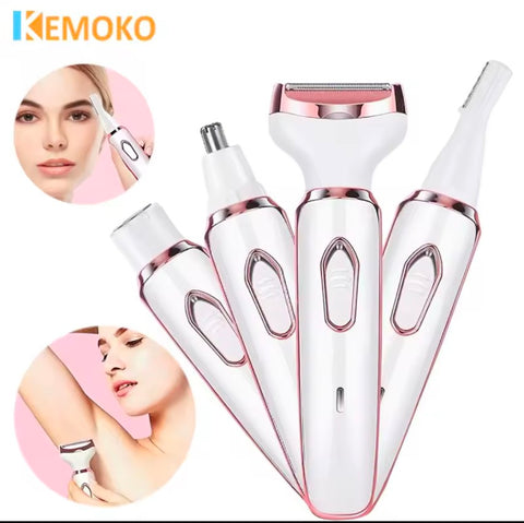 4 In 1 Electric Lady Shaver Body Hair Removal Epilator Painless Cordless Trimmer Razor