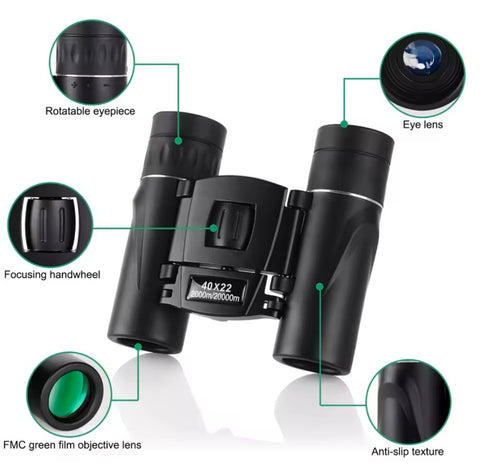Bushnel 8x21 Compact Zoom Binoculars Long Range Folding HD Powerful Mini Telescope