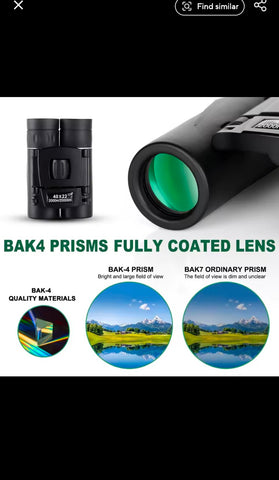 Bushnel 8x21 Compact Zoom Binoculars Long Range Folding HD Powerful Mini Telescope