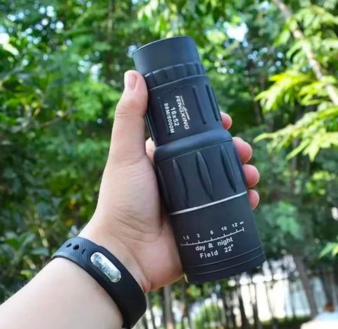 16X52 Compact Monocular Optical Lens High Definition Handheld Telescope BAK4 Prism Waterproof with Neck Strap