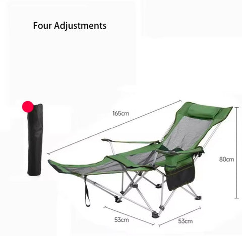 Portable Ultralight Folding Chair, Dual-purpose Backrest Recliner
