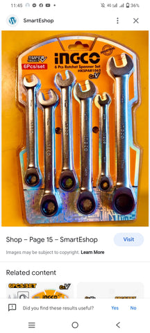 ingco 6 pcs IMPORTED Wrench Tool set