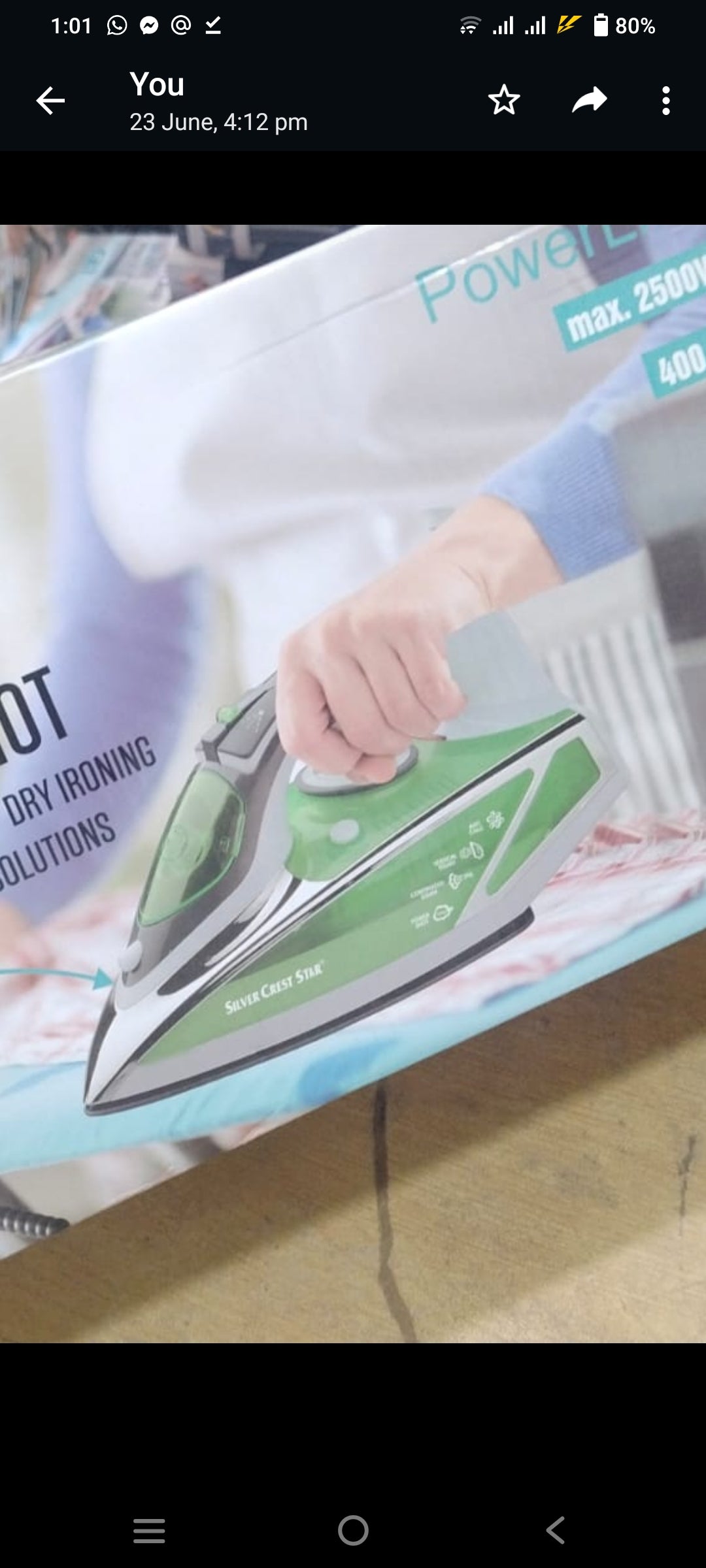 Silver Crest Steam Iron with 2800 Watt Filter System, 420 ml Water Container