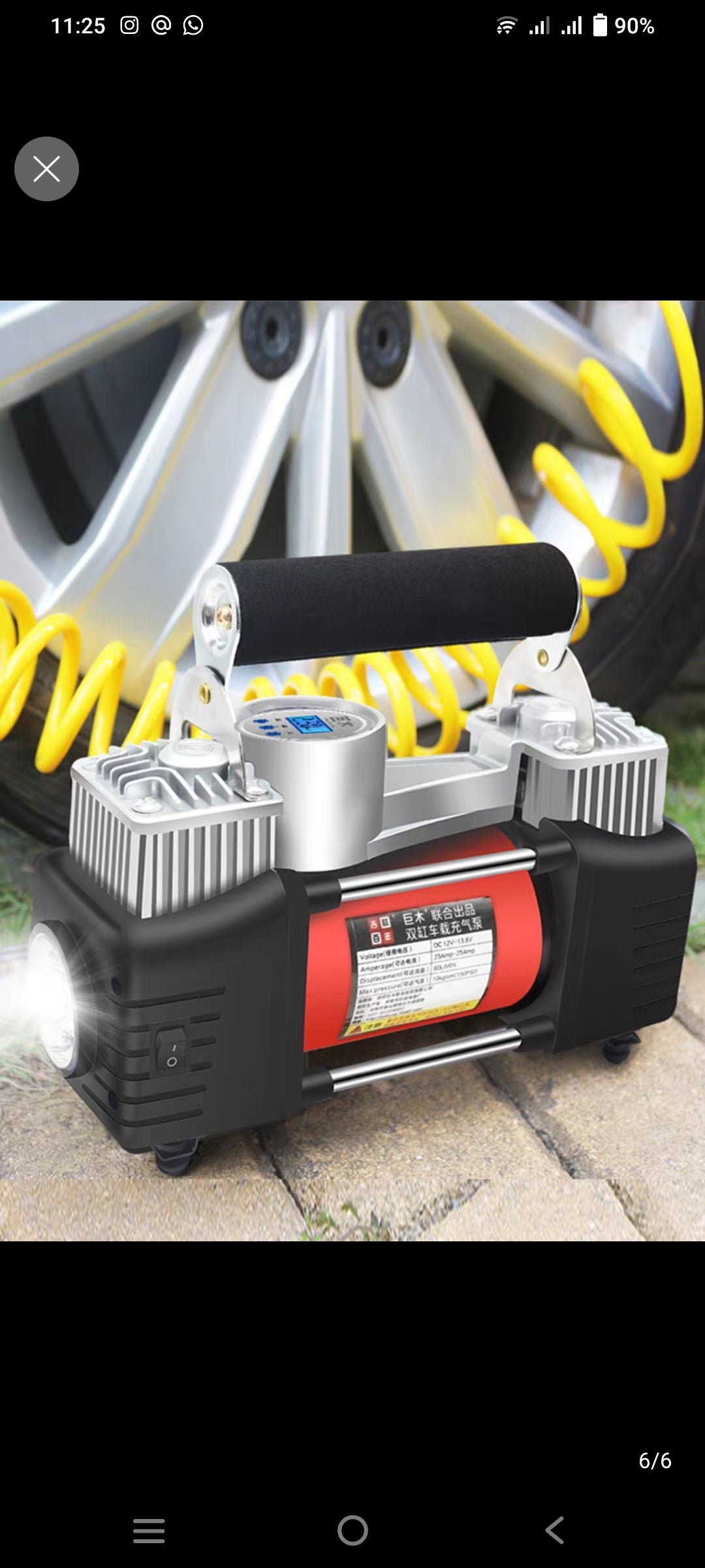 Portable Electric Car Tyre Air Pump Inflator