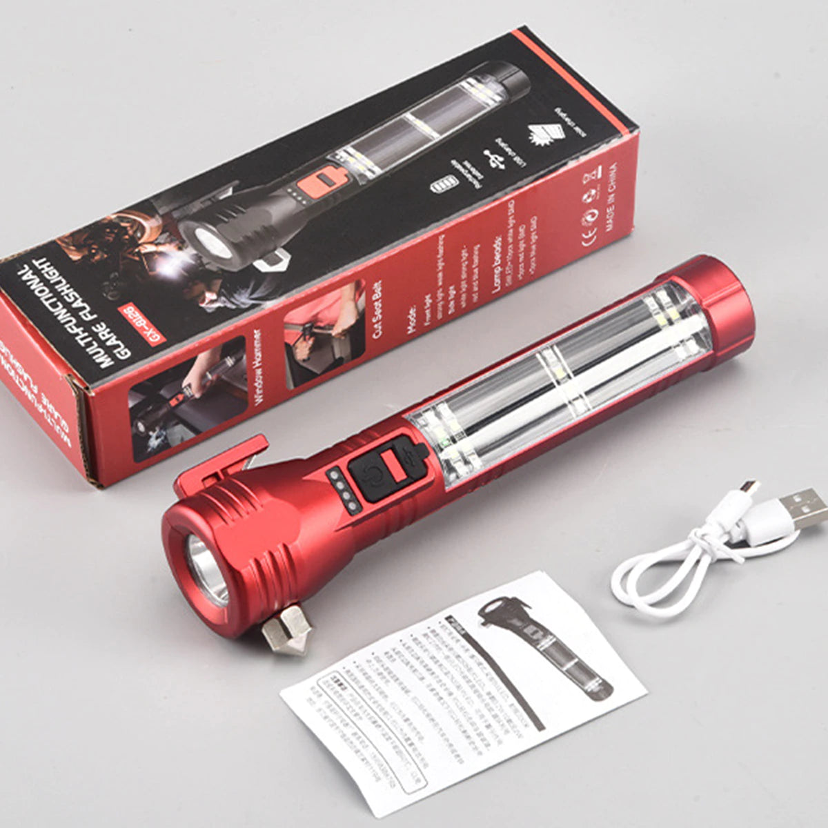 Flash light Solar Powered Waterproof USB Rechargeable torch, Torch Price in Pakistan