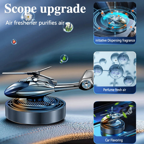Solar Helicopter Car Air Freshener Propeller Fragrance Supplies Decoration Interior Accessories Perfume Diffuser Auto Flavoring