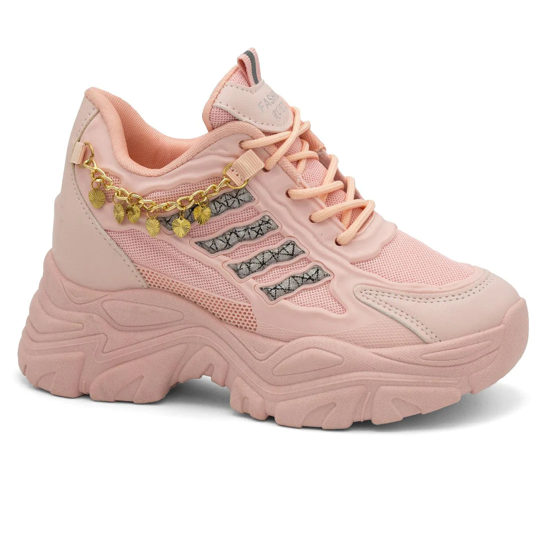 Women's Sneakers Shinny Design Breathable Bling Casual Shoes Sport Shoe Woman Shoes White Pink